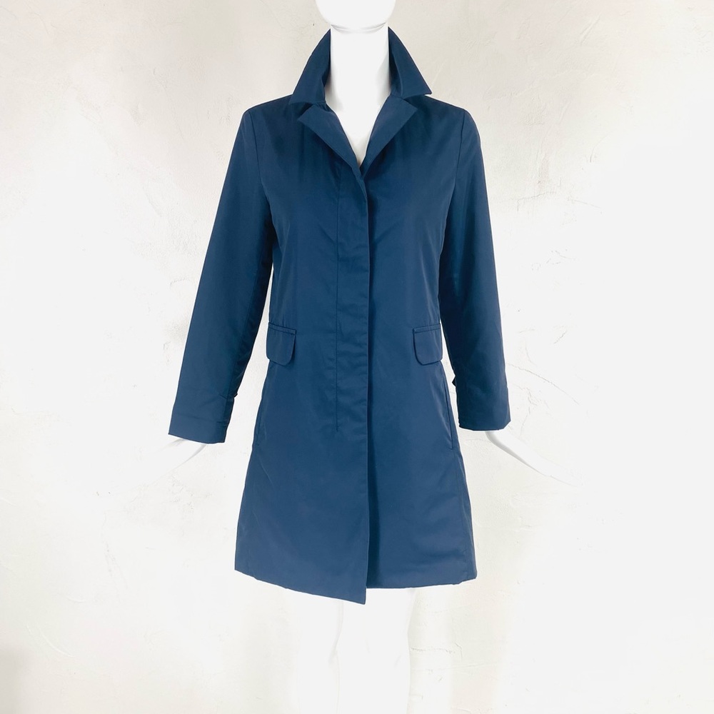 ❤️SOLD❤️ MAXMARA WEEKEND Navy Rain Trench Coat, 0 - Picture 6 of 12